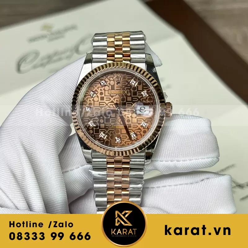 Đồng Hồ Rolex DateJust Nam Chế Tác Bọc Vàng 18K Nhà Máy GM 41mm