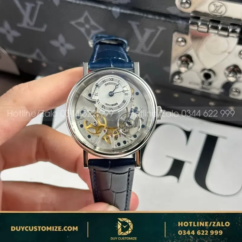 Breguet Tradition 7057 High-End Replica Blue Leather Strap ZF Factory 40mm