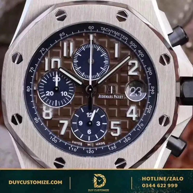 Fake Audemars piguet 1-1 Offshore Chronograph brown watch