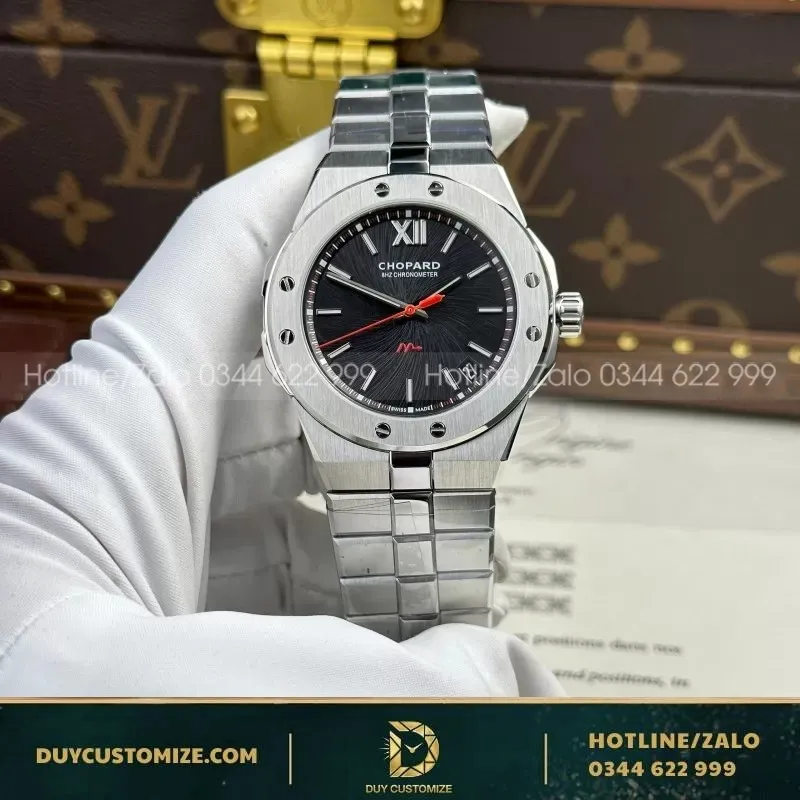 Chopard Alpine Eagle 298600 Replica 1:1 Watch Black Dial Red Hands GH Factory 41mm