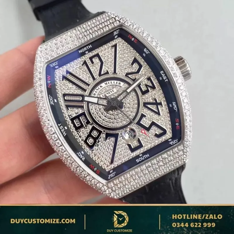 Franck Muller Fake 1:1 V45 Full Diamond Watch