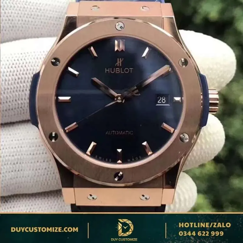 Super fake Hublot watch 1-1 King Gold & Blue