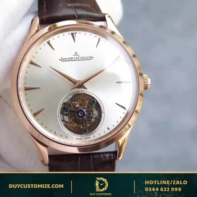 Jaeger-LeCoultre Super Clone 1:1 Master Gold Thin Tourbillon Watch