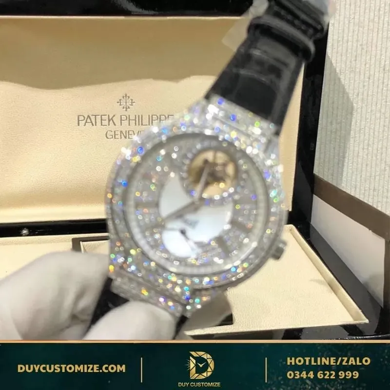 Piaget Fake 1-1 Tourbillon Full Diamond Watch