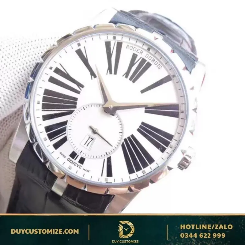 Roger Dubuis Men Premium Leather Strap Watch