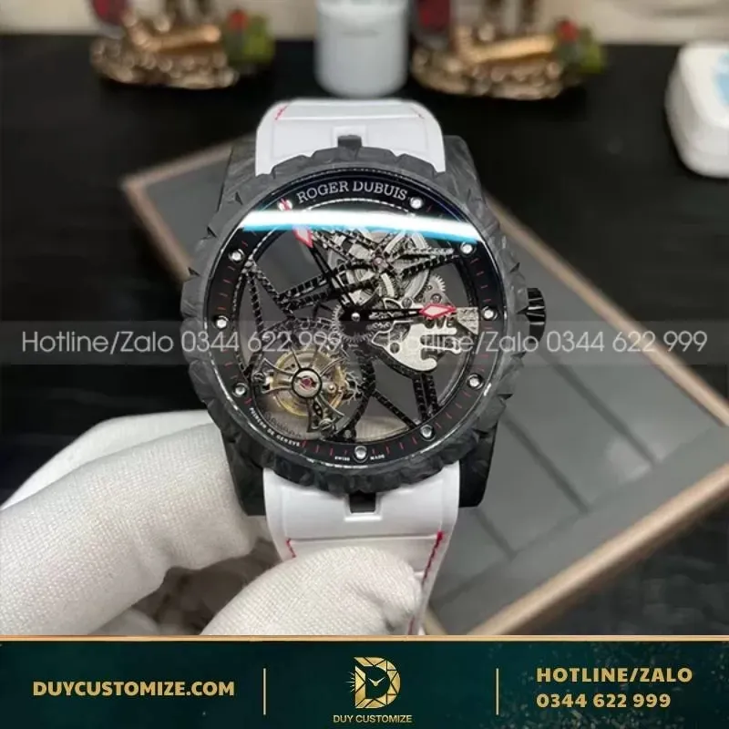 Roger dubuis tourbillon skeleton carbon case