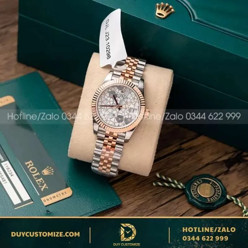 Rolex DateJust Ladies 31 278273 Floral Pattern Dial 18K Gold Plated GM Factory