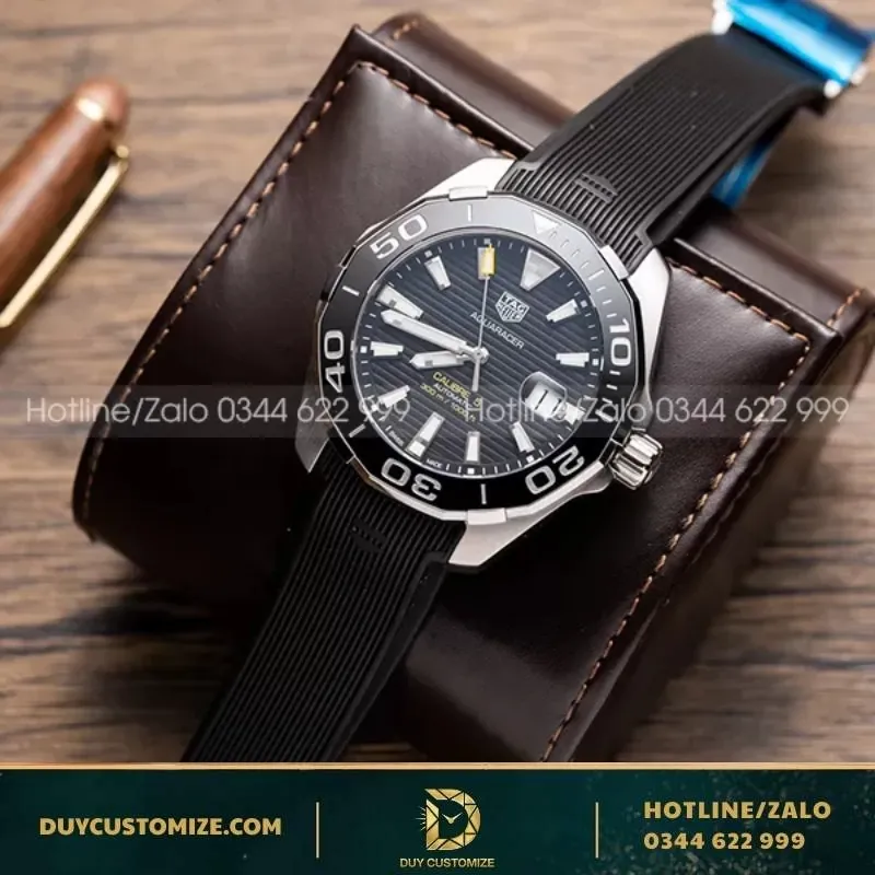 TAG Heuer Aquaracer 43mm WAY101A.FT6141 Black Dial Ceramic Bezel Rep 1:1 Swiss SW200 Movement
