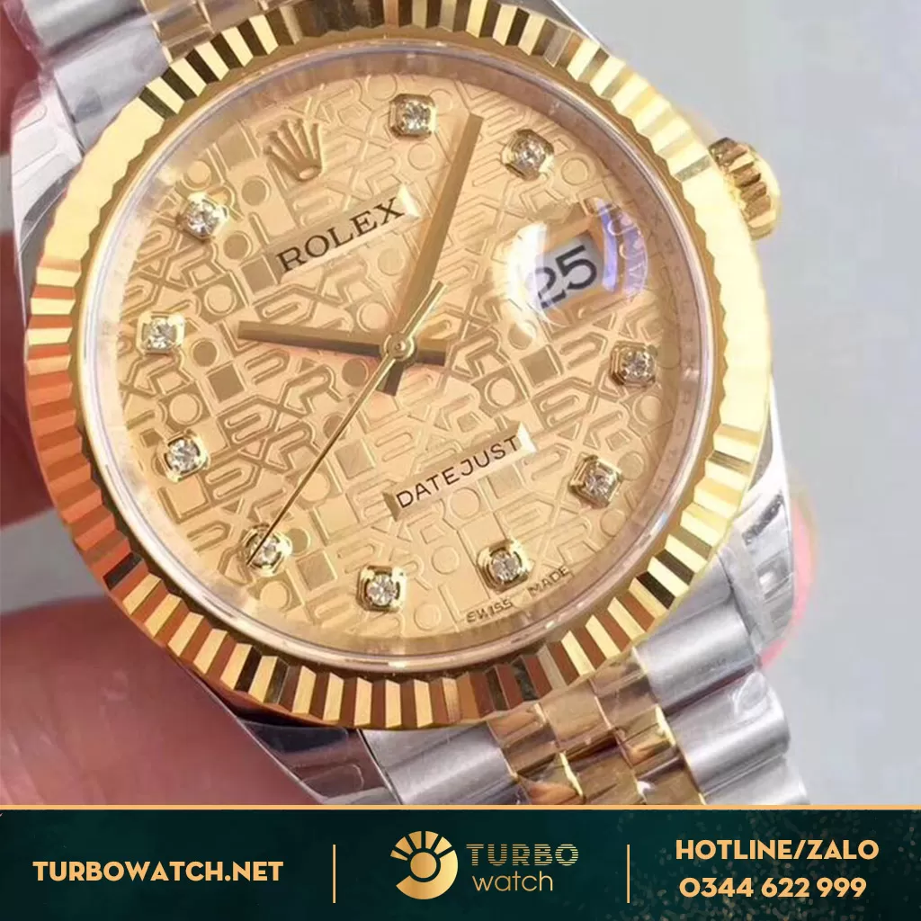 Fake Rolex Datejust 16233 watch, 1:1 replica, with computer-generated dial.