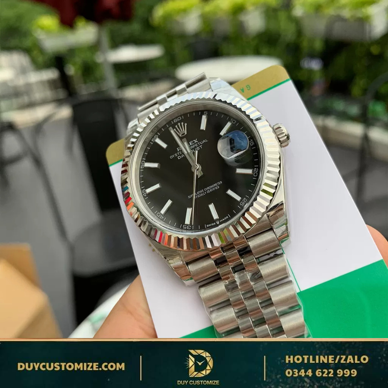 fake Rolex 1-1 Datejust Black Dial Jubilee watch