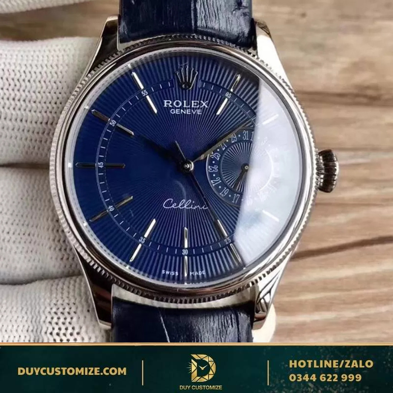 Rolex super fake 1-1 Cellini Blue Guilloche watch