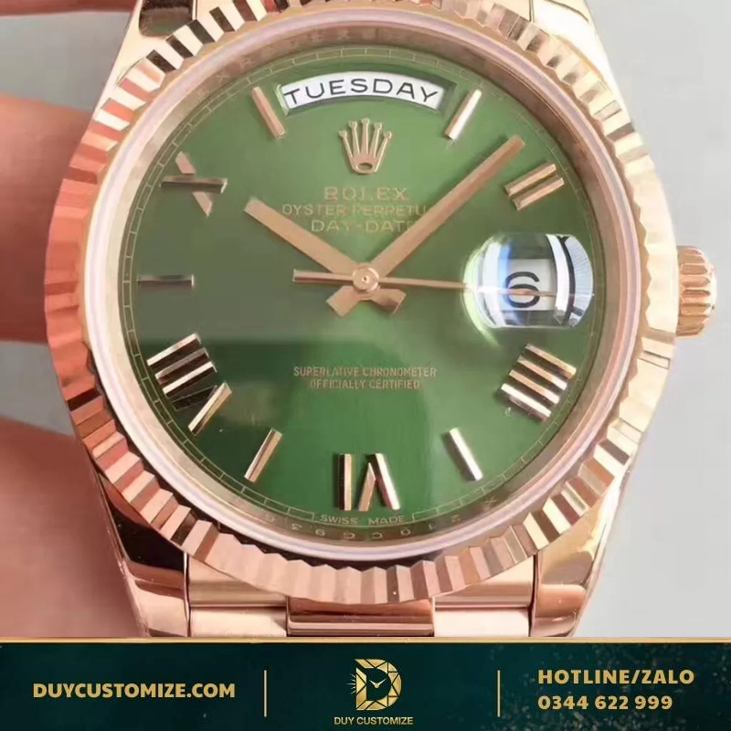 Rolex super fake 1:1 Day Date 228235 Green watch