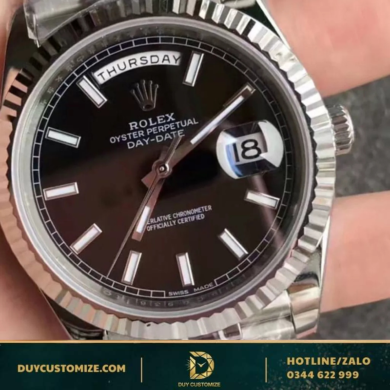 1:1 Fake Rolex Day-Date 36 Black Watch