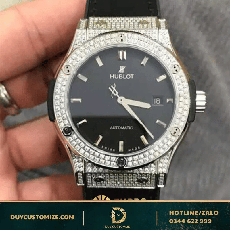 Fake HUBLOT watch 1:1 TITANIUM PAVE