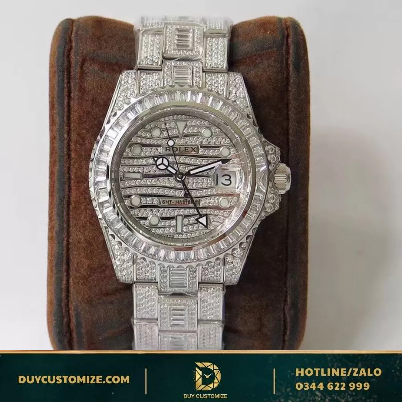 Fake Rolex 1:1 GMT Master II Full Diamond Watch