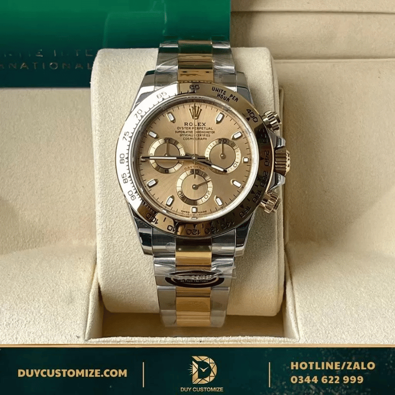 Fake Rolex Cosmograph Daytona 1:1 116503 with Champagne Gold Dial