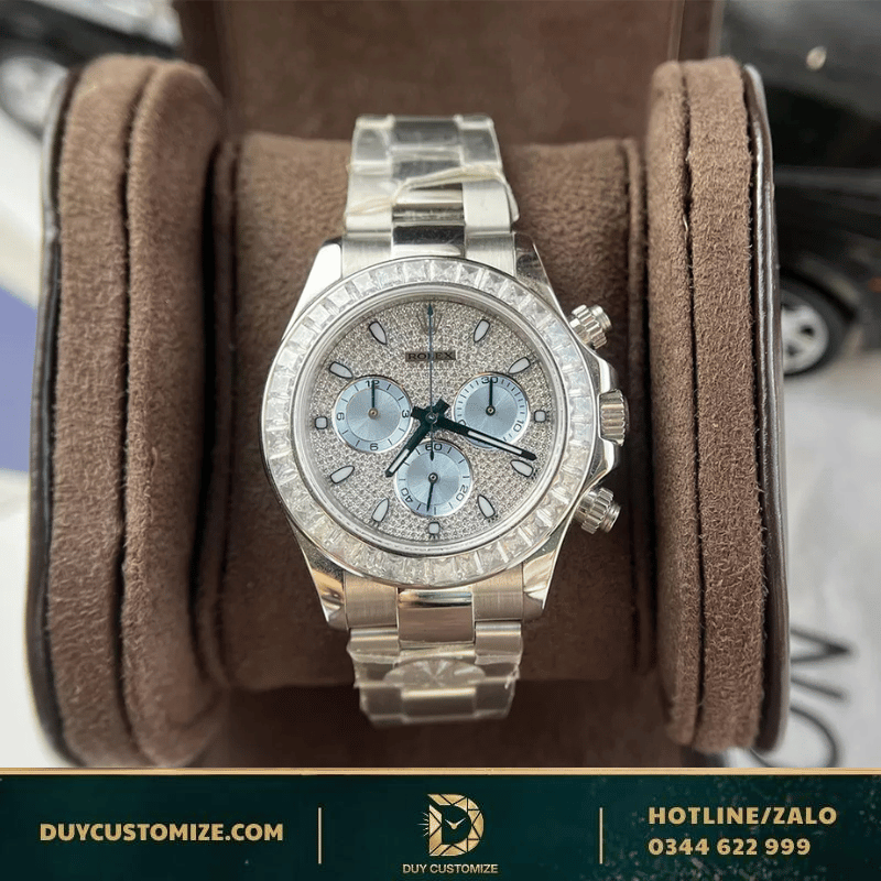 Fake Rolex Cosmograph Daytona 1:1 116576TBR Watch with Diamond-Set Dial