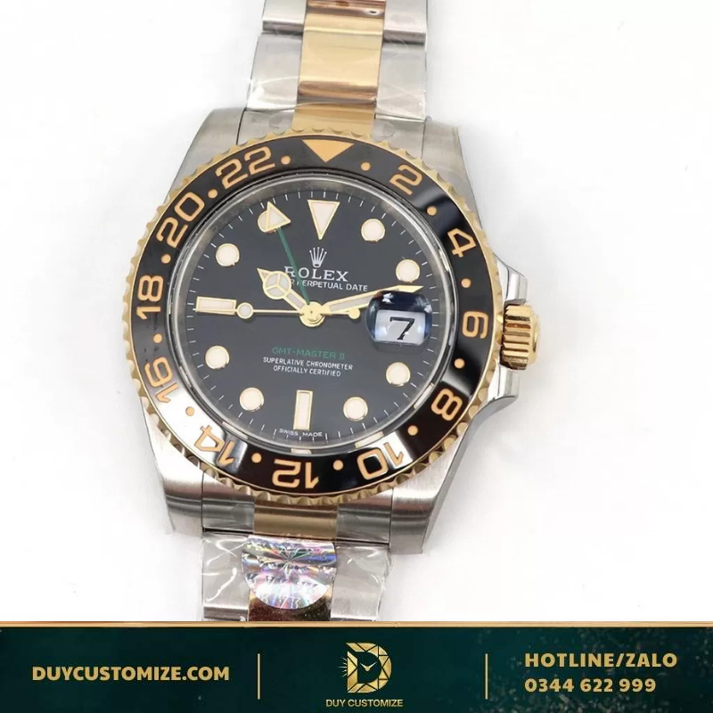 Fake Rolex Watch 1-1 GMT-Master II Black 116713LN-0001