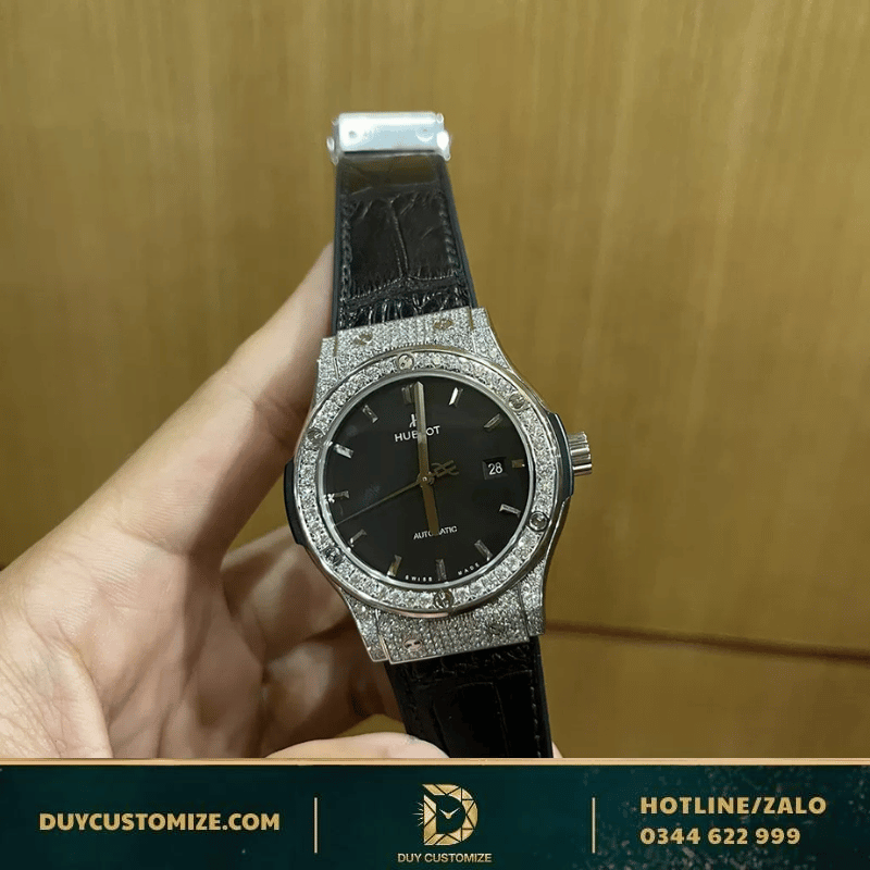 Hublot Replica Titanium Black with Natural Diamonds 42mm