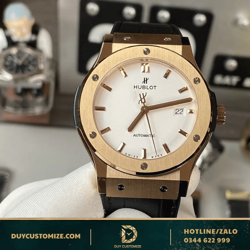 Hublot Super Replica 1:1 Classic Fusion King Gold Opalin Watch