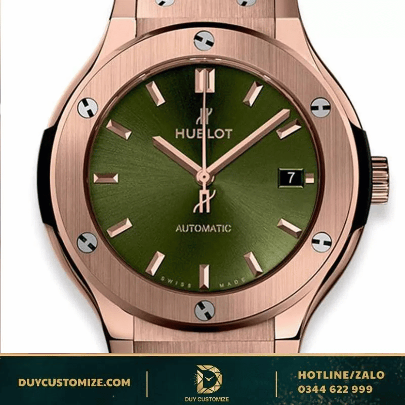 Hublot replica 1-1 Classic Fusion King Gold Green watch