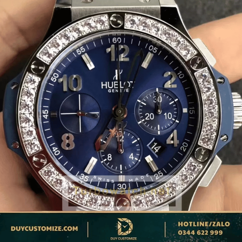 Hublot replica watch 1-1 BigBang Steel Blue