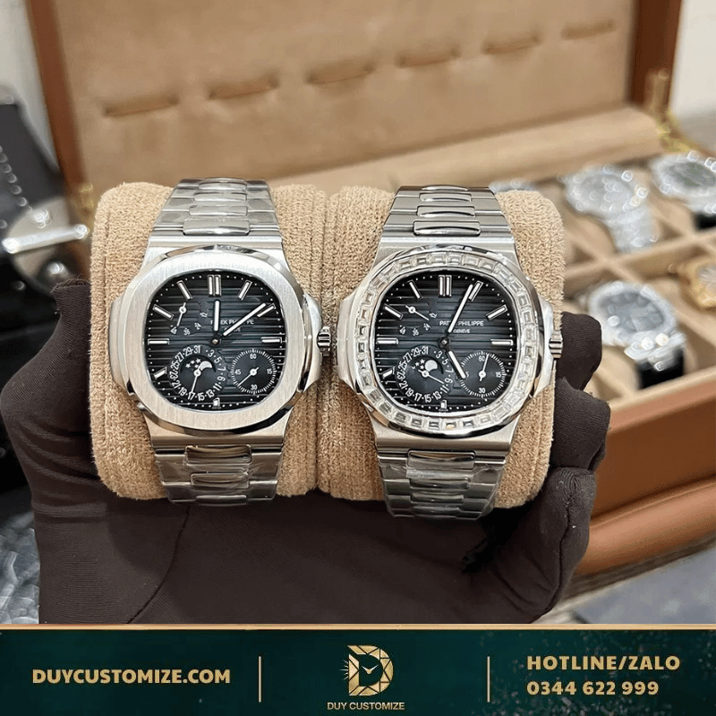 Patek Philippe Nautilus Replica 1:1 5712/1A-001 with Bagutte-style bezel and hands.