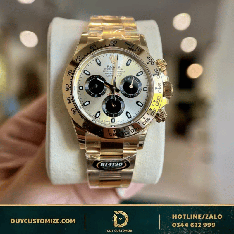 Rolex Cosmograph Daytona Replica 116508 Black Dial Champagne Gold Black