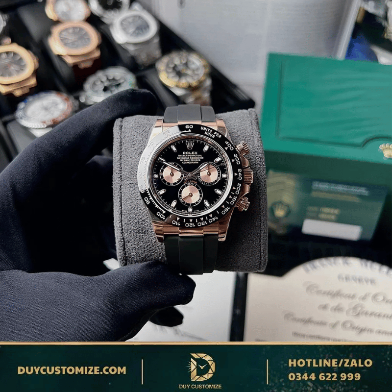 Rolex Cosmograph Daytona Super Fake 1:1 116515LN Black and Pink Dial