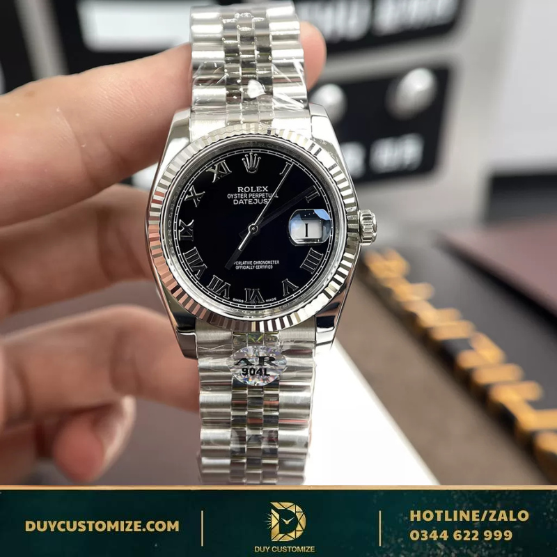 Rolex Datejust 1:1 Black Dial Roman Numerals