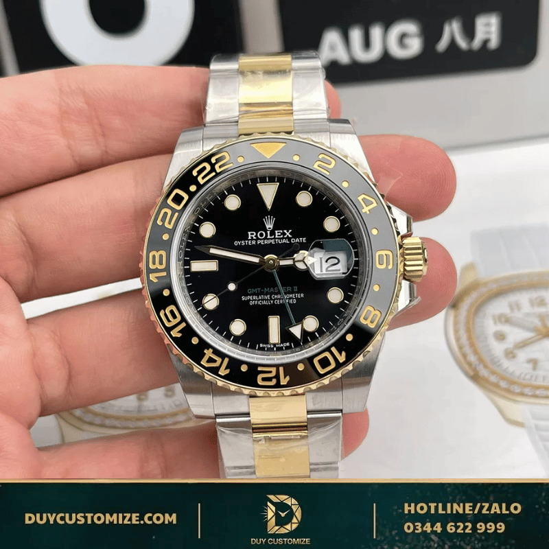 Rolex GMT-Master II Like Auth 1:1 116713LN 18k Gold Plated Watch