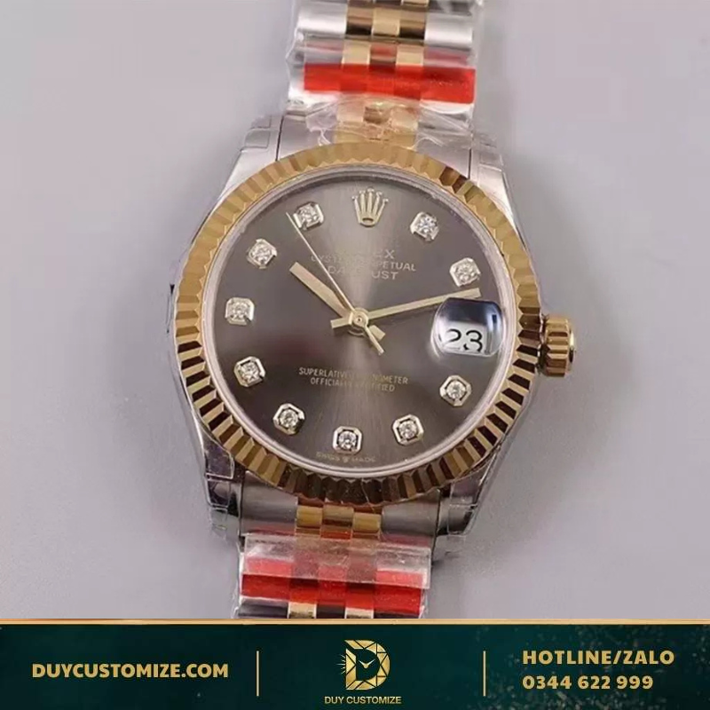 Rolex replica 1:1 Datejust demi-gold watch