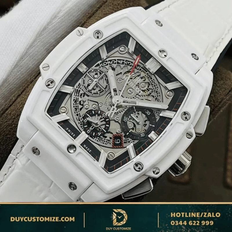 Super Fake Hublot Spirit of Big Bang White Ceramic Watch 1-1